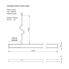 LOREA LED pásek 101cm, 1W, studená bílá (LED105)