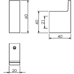 KLUDI VELA C háček, chrom (3198405) (2)