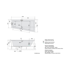 ANDRA R hydromasážní vana, 160x90x45cm, Attraction Hydro-Air, chrom (81541.4010)