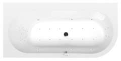 ASTRA L hydromasážní vana, 165x80x48cm, Highline Hydro-Air, chrom (33611.6010)