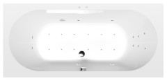 LEVANA hydromasážní vana, 170x80x39cm, Attraction Hydro-Air, chrom (71745.4010)