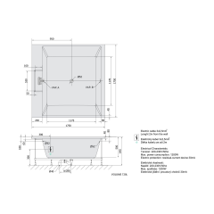 CAME hydromasážní vana, 175x175x50cm, Active Hydro-Air, chrom (23611.2010)