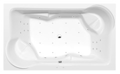 DUO hydromasážní vana, 200x120x45cm, Attraction Hydro-Air, chrom (16111.4010)