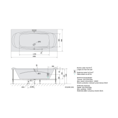 GARDA hydromasážní vana, 190x90x44cm, Highline Hydro-Air, chrom (14111.6010)
