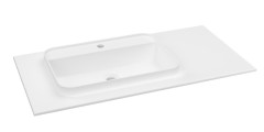 BRAHEA umyvadlo 101x51,5cm, (80+20cm) levé, bílá mat (BL101-80L)