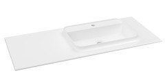 BRAHEA umyvadlo 121x51,5cm (30+90cm), pravé, bílá mat (BL121R)