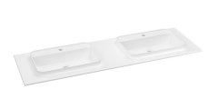 BRAHEA dvojumyvadlo 161x51,5cm (80+80cm), bílá mat (BL161-80)