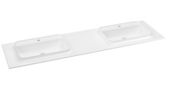 BRAHEA dvojumyvadlo 181x51,5cm (80+20+80cm), bílá mat (BL181-80)