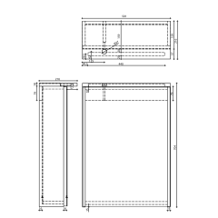 KAWA STRIP galerka s LED osvětlením 50x70x22cm, dub emporio (WGL35S) (2)