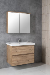 KAWA STRIP galerka s LED osvětlením 80x70x22cm, dub emporio (WGL38S) (3)