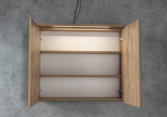 KAWA STRIP galerka s LED osvětlením 80x70x22cm, dub emporio (WGL38S) (5)