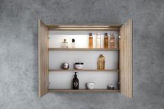 KAWA STRIP galerka s LED osvětlením 80x70x22cm, dub emporio (WGL38S) (7)