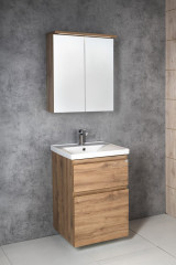 KAWA STRIP galerka s LED osvětlením 60x70x22cm, dub emporio (WGL36S) (3)