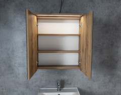 KAWA STRIP galerka s LED osvětlením 60x70x22cm, dub emporio (WGL36S) (5)