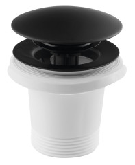 Vanová výpust 6/4", click-clack, pro vany bez přepadu, černá mat (71704B) (4)