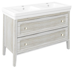 CROSS umyvadlová skříňka 116x77,5x49,5cm, 2x zásuvka, starobílá (CR225)