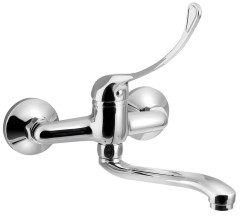 AQUALINE 35 nástěnná baterie, lékařská páka, ramínko ploché zvýšené, 220mm, chrom (52144)