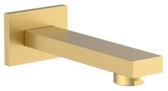 Nástěnná výtoková hubice, hranatá, 160mm, zlato mat (BO419)