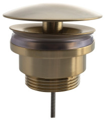 Umyvadlová výpust 5/4“, neuzavíratelná, velká zátka, 5-55mm, zlato mat (UD52596P)