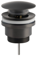 Umyvadlová výpust 5/4“, click-clack, velká zátka, 10-55mm, gun metal (CV1002GM)
