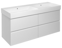 FILENA dvojumyvadlová skříňka 118x51,5x43cm, bílá mat (FID1212W)