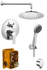 BARON podomítkový sprchový set s pákovou baterií, 2 výstupy, chrom (612.142.1)