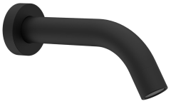 Nástěnná výtoková hubice, kulatá, 174mm, černá mat (BO512)