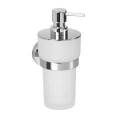 LARISSA dávkovač mýdla 250ml, mléčné sklo, chrom (WS019)