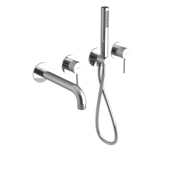 ULTRASAN podomítková vanová baterie s hubicí a ruční sprchou, 2 výstupy, chrom (UT093V)