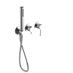 ULTRASAN podomítková sprchová/vanová baterie s ruční sprchou, 2 výstupy, chrom (UT045V)
