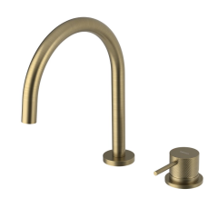 ULTRASAN dvouprvková stojánková umyvadlová baterie, zlato mat (UT019VG)