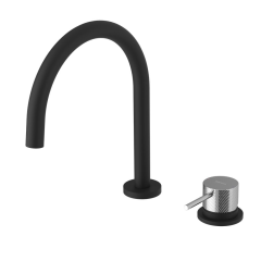 ULTRASAN dvouprvková stojánková umyvadlová baterie, černá mat/chrom (UT019VBC)