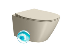 MODO závěsná WC mísa, Swirlflush, 37x54cm, creta dual-mat (841508)