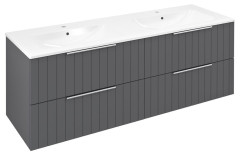 CIRASA umyvadlová skříňka s dvojumyvadlem 141x54x46cm, carina strip (CR141-4141S-21)