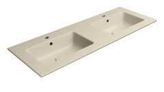 PURA keramické dvojumyvadlo Slim 122x46cm, creta mat (8888108)