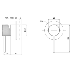 ULTRASAN podomítková sprchová baterie, 1 výstup, černá mat/chrom (UT041VBC)