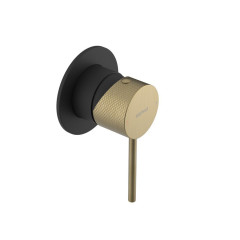ULTRASAN podomítková sprchová baterie, 1 výstup, černá mat/zlato mat (UT041VBG)