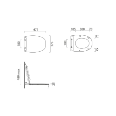 MODO WC sedátko, Soft Close, Quick Release, creta mat (MS84C08)