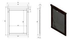 CROSS zrcadlo v dřevěném rámu 60x80cm, buk (CR311)