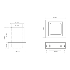 X-STEEL sklenka na postavení, bílá mat (XS105W)