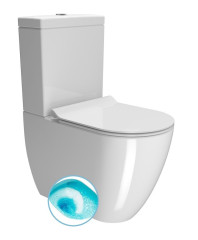PURA WC kombi, Swirlflush, spodní/zadní odpad, bílá ExtraGlaze (880611P)