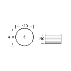 ARDEA keramické umyvadlo na desku, Ø 41cm, růžová (AR041)