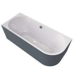 VIVA L MONOLITH asymetrická vana 180x75x60cm, bílá/siena (72099M.42)