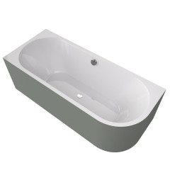 VIVA L MONOLITH asymetrická vana 170x75x60cm, bílá/verde (70119M.44)