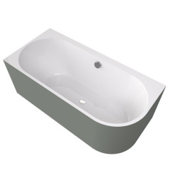 ASTRA L MONOLITH asymetrická vana 160x75x60cm, bílá/verde (33611M.44)