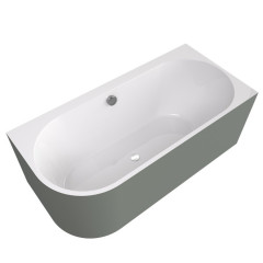ASTRA R MONOLITH asymetrická vana 160x75x60cm, bílá/verde (34611M.44)