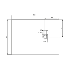 MITIA sprchová vanička z litého mramoru, obdélník 120x80cm, černá (PMC12080)