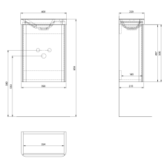 ZORBA umyvadlová skříňka 39x50x21,5cm, verde (LT113-4444)