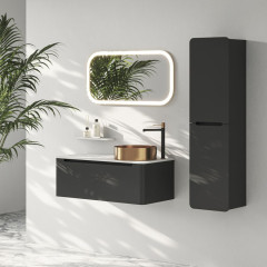 KERALA skříňka vysoká 38x143x32cm, 2x dvířka, levá/pravá, antracit matný (KR350-3434) (10)