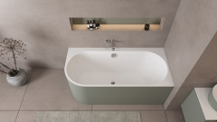 ASTRA R MONOLITH asymetrická vana 160x75x60cm, bílá/verde (34611M.44) (3)